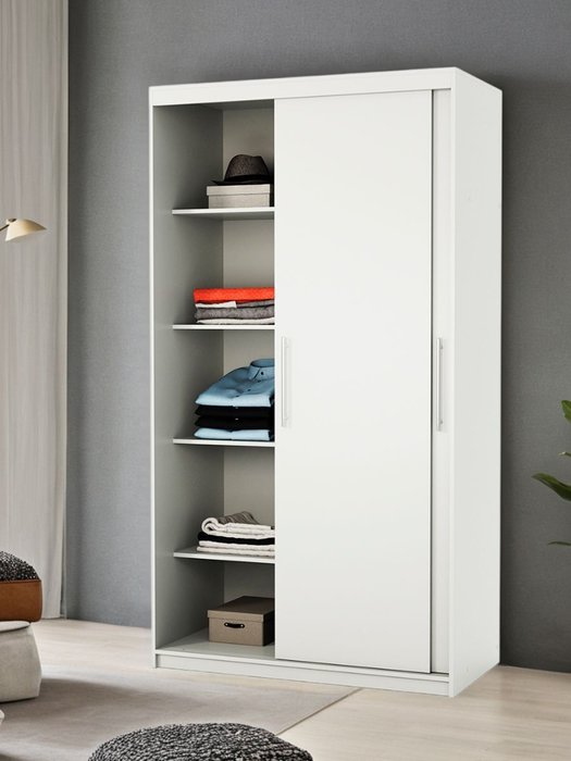 Шкаф-купе Уют 140 белого цвета - купить Шкафы-купе по цене 33990 Шкаф-купе Уют 140 белого цвета - купить Шкафы-купе по цене 33990