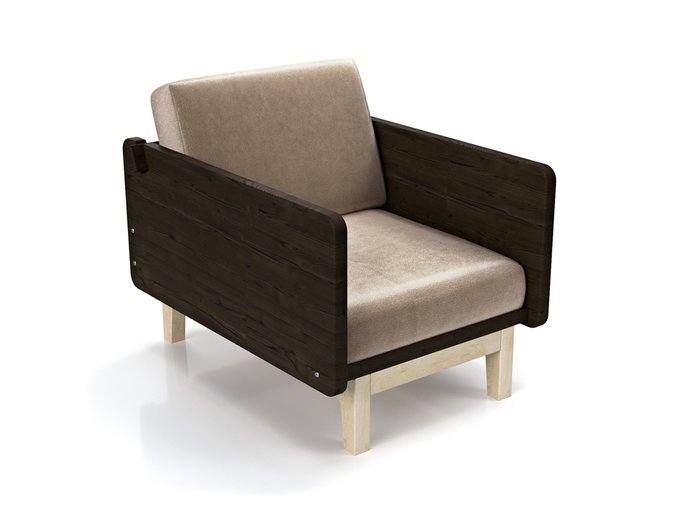 Кресло Двалин темно-бежевого цвета - купить Интерьерные кресла по цене 25990.0
