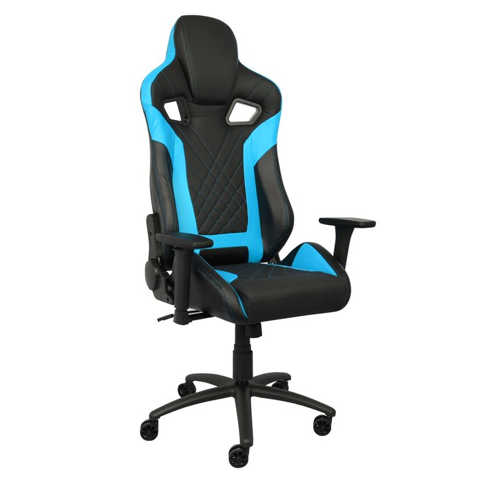 Кресло поворотное Viking черно-голубого цвета