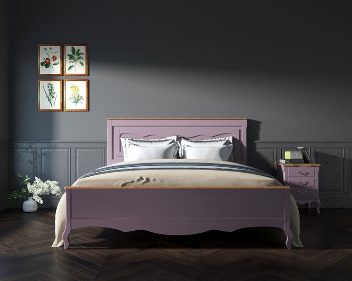 Двуспальные кровать Leontina lavanda 180х200  - купить Кровати для спальни по цене 135698.0