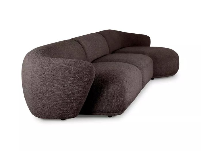 Модульный диван Fabro серо-коричневого цвета правый - купить Прямые диваны по цене 311400.0
