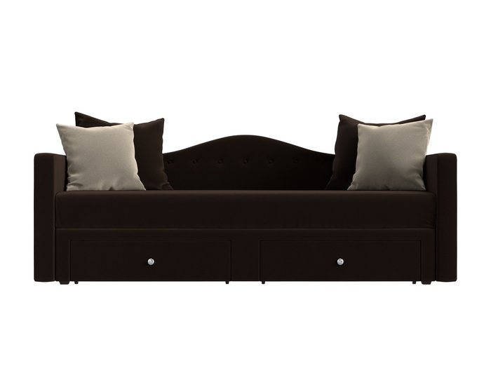Прямой диван-кровать Дориан коричневого цвета - купить Прямые диваны по цене 30999.0