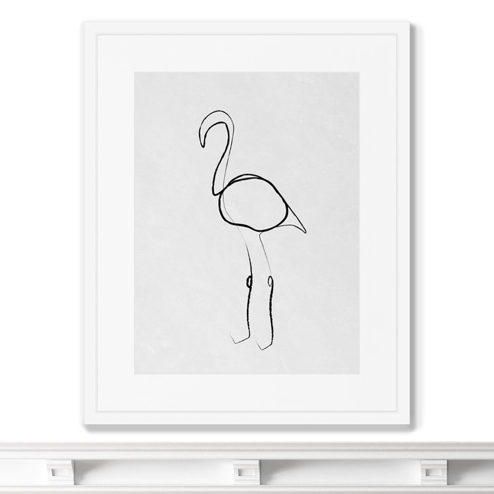 Репродукция картины в раме Flamingo