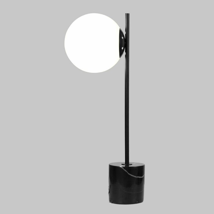 Настольный светильник со стеклянным плафоном 01157/1 черный Marbella