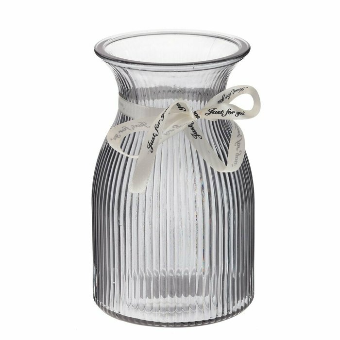 Стеклянная ваза серого цвета