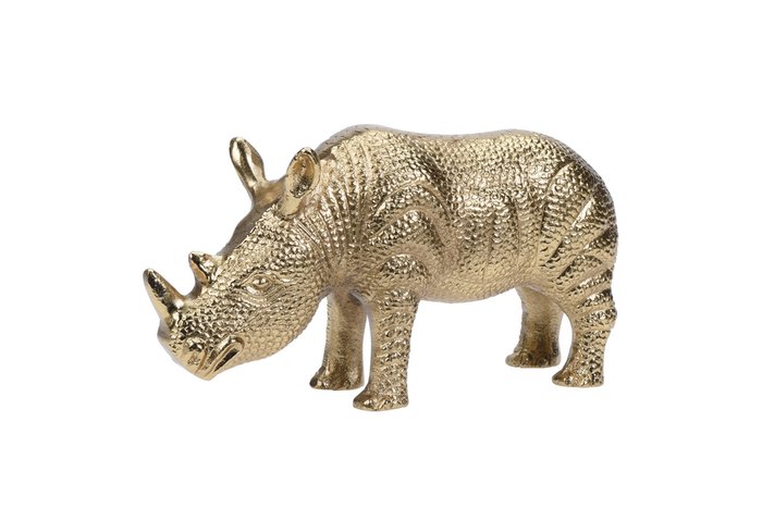Статуэтка Носорог золотого цвета