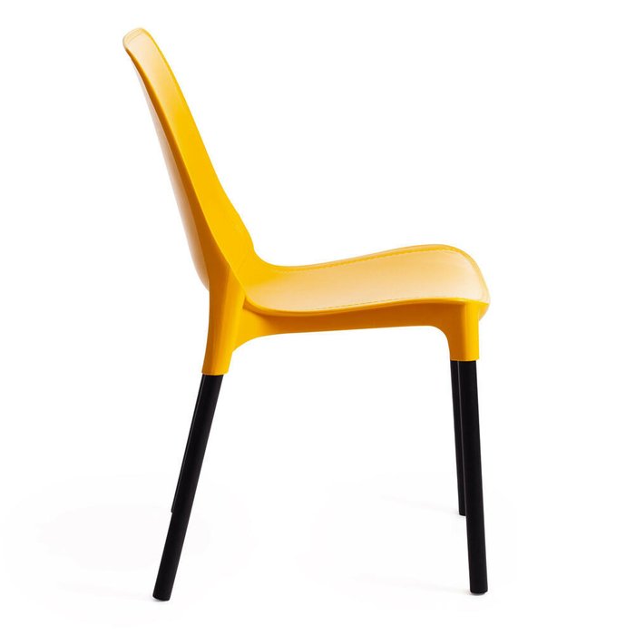 Стул Genius желтого цвета с черными ножками - купить Обеденные стулья по цене 3650.0