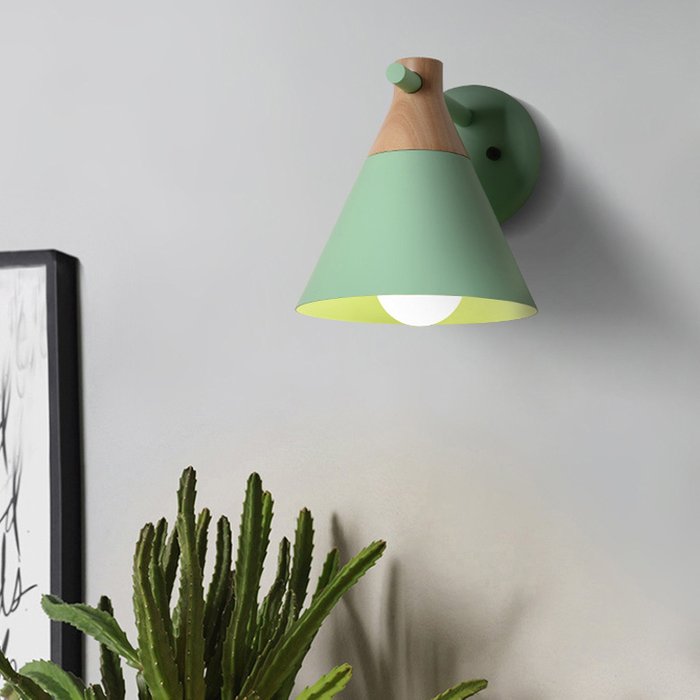 Настенный светильник Nod Wall зеленого цвета - купить Бра и настенные светильники по цене 7130.0