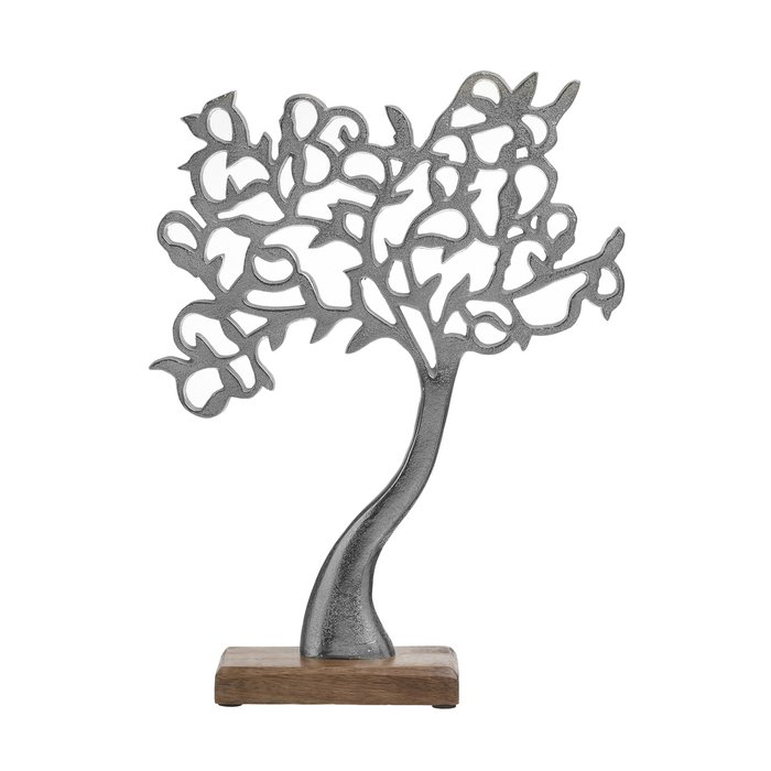 Декор настольный Tree коричнево-серебряного цвета  - купить Фигуры и статуэтки по цене 5820.0