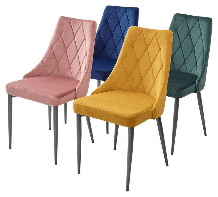 Стул Nepal Bluvel розового цвета с серыми ножками  - купить Обеденные стулья по цене 3500.0