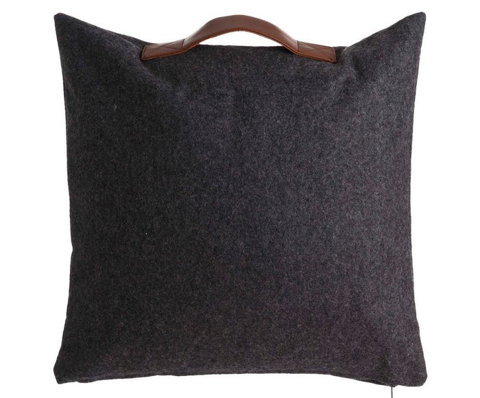 Декоративная подушка темно-серого цвета