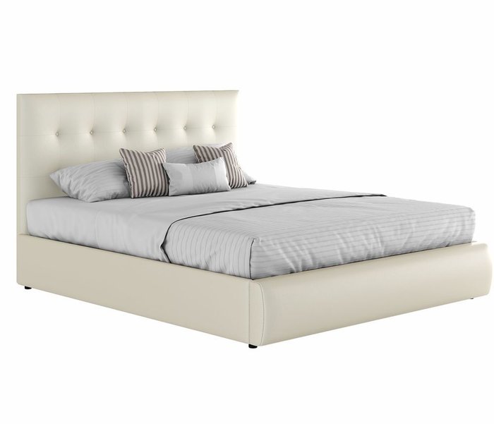 Кровать Селеста 180х200 белого цвета с матрасом и подъемным механизмом