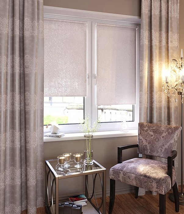 мини ролета Фрост 57х175 светло-серый