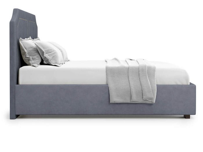 Кровать Lago без подъемного механизма 160х200 серого цвета - лучшие Кровати для спальни в INMYROOM