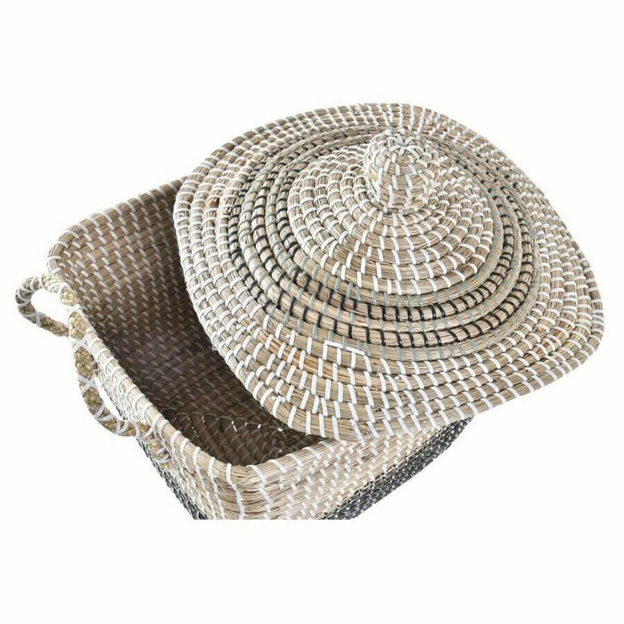 Декоративная корзина Серый Натуральный Морская трава Boho 45 x 35 x 43 - купить Плетеные корзины по цене 15656.0 Декоративная корзина Серый Натуральный Морская трава Boho 45 x 35 x 43 - купить Плетеные корзины по цене 15656.0