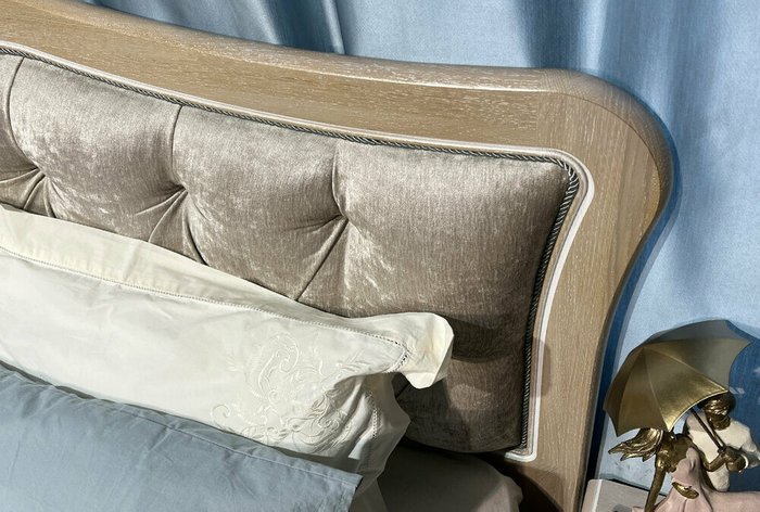 Кровать Katrin 140х200 цвета жемчужный дуб без основания - лучшие Кровати для спальни в INMYROOM