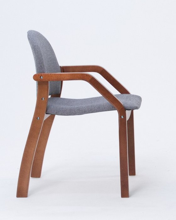 Обеденный стул-кресло Джуно 2.0 коричнево-серого цвета - лучшие Обеденные стулья в INMYROOM