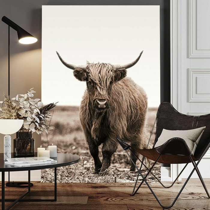 Картина на холсте Шотландский бык №3 50х70 см - купить Картины по цене 5990.0