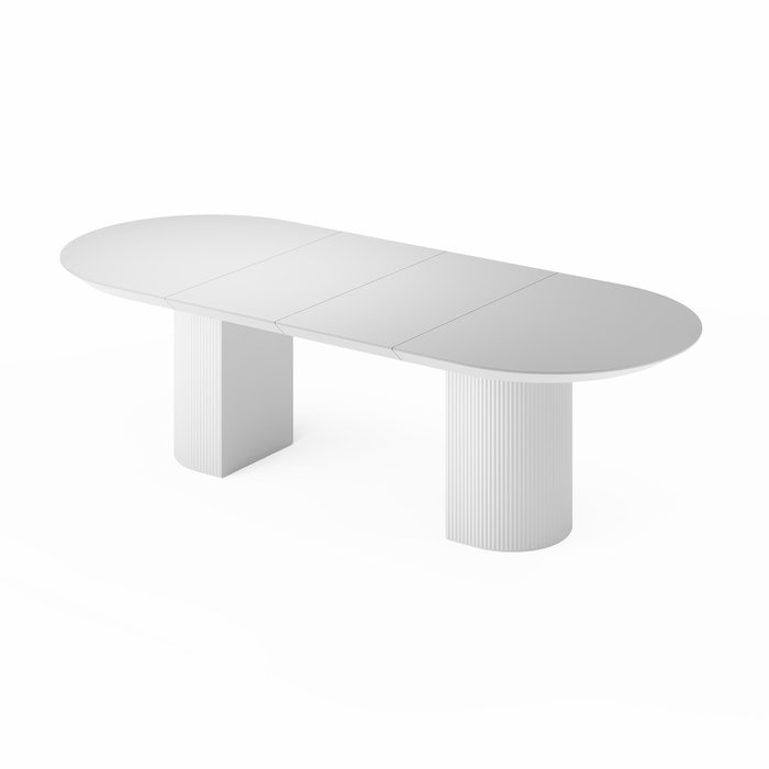 Раздвижной обеденный стол Рана белого цвета - лучшие Обеденные столы в INMYROOM