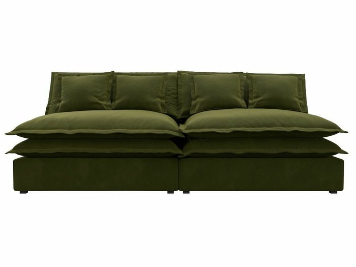 Диван Лига 040 зеленого цвета - купить Прямые диваны по цене 45999.0