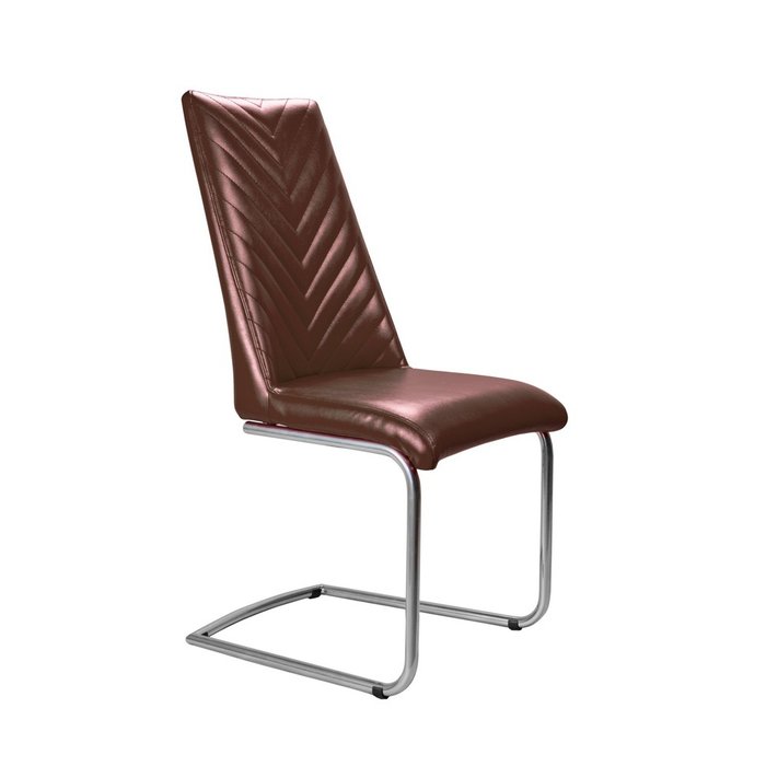 Кухонный стул Маффин №5 Хром коричневого цвета