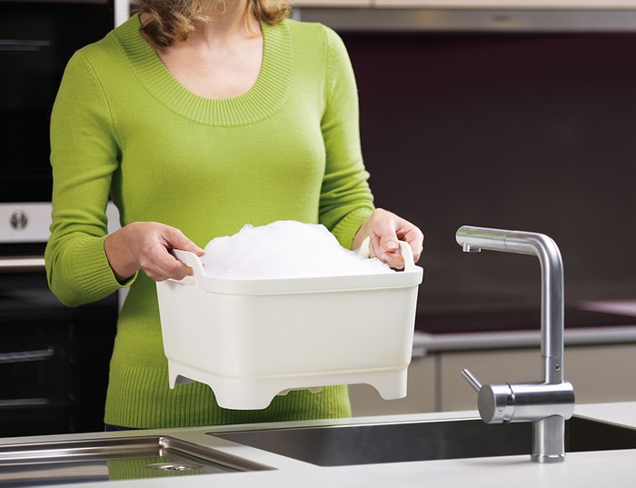 Контейнер для мытья посуды Joseph Joseph wash&drain белый - лучшие Прочее в INMYROOM