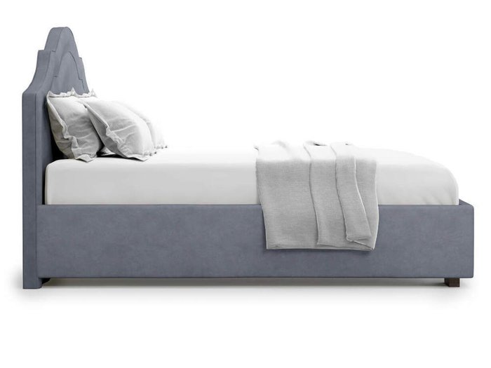 Кровать Madzore без подъемного механизма 160х200 серого цвета - лучшие Кровати для спальни в INMYROOM