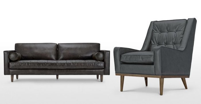 Трехместный раскладной диван Scott серый из экокожи - лучшие Прямые диваны в INMYROOM