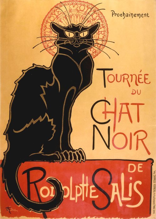 Репродукция картины на холсте Tour of Rodolphe Salis Chat Noir 
