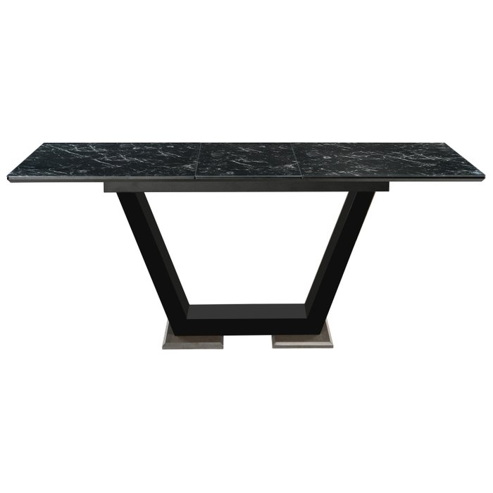 Раздвижной обеденный стол Иматра черного цвета - купить Обеденные столы по цене 32990.0