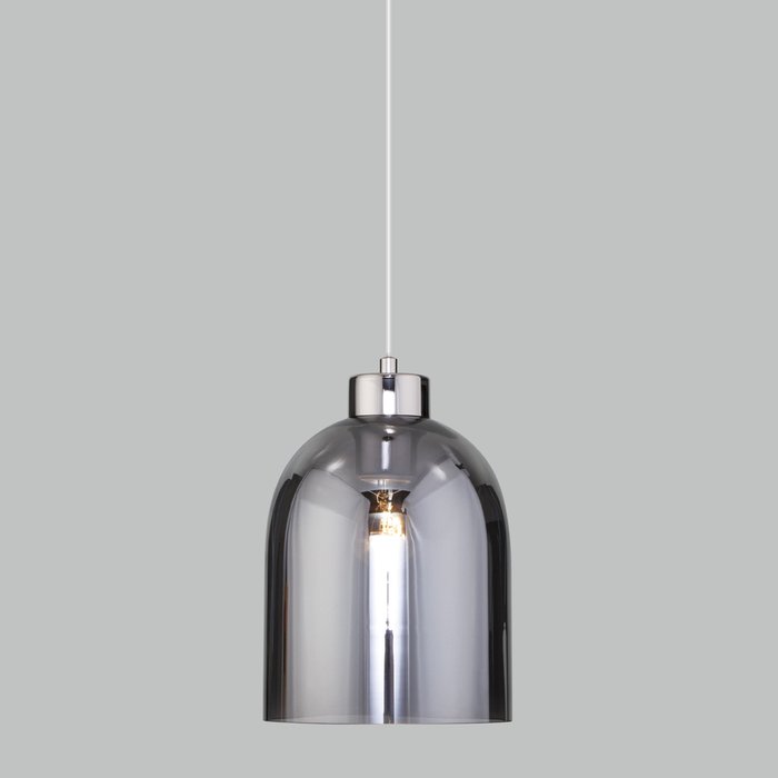 Подвесной светильник Tandem со стеклянным плафоном серого цвета