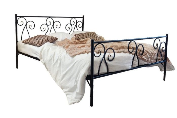 Кованая кровать Лацио 1.6 с двумя спинками 160х200