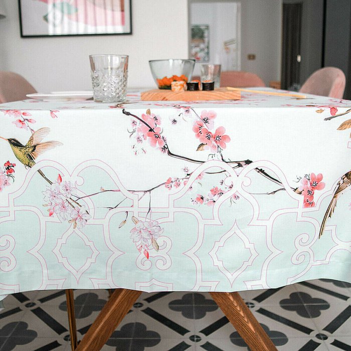 Скатерть Chinoiserie 150x150 голубого цвета - лучшие Скатерти в INMYROOM Скатерть Chinoiserie 150x150 голубого цвета - лучшие Скатерти в INMYROOM