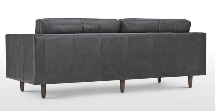 Трехместный диван SCOTT серый из экокожи - лучшие Прямые диваны в INMYROOM