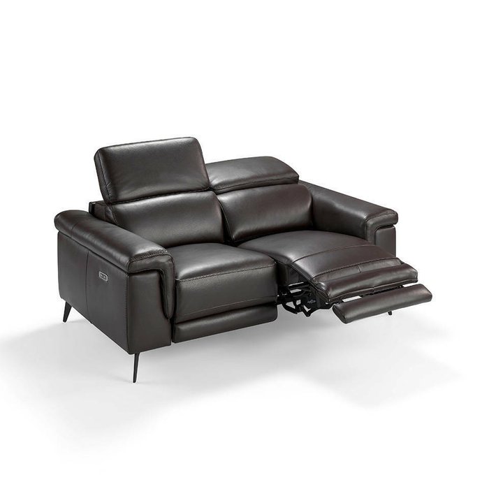Диван двухместный темно-коричневого цвета - купить Прямые диваны по цене 583990.0