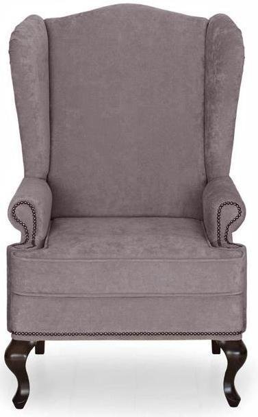 Кресло английское Биг Бен с ушками дизайн 13 серого цвета - купить Интерьерные кресла по цене 30150.0