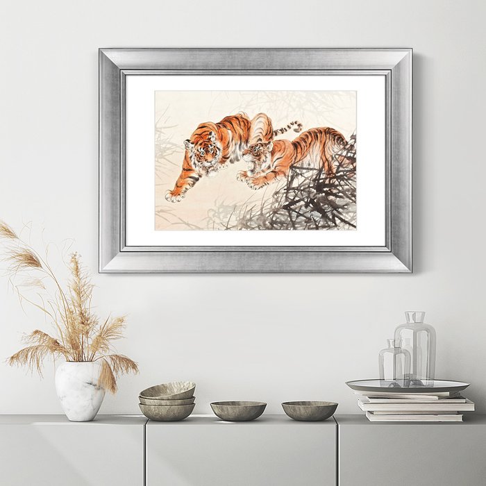Репродукция картины Tigers in the bush 1905 г. - лучшие Картины в INMYROOM