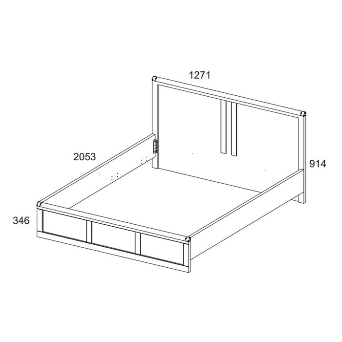 Кровать Magellan 120х200 цвета сосна винтаж - купить Кровати для спальни по цене 23899.0