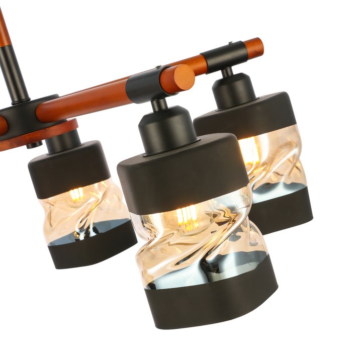 Светильник потолочный Abiritto с янтарными плафонами - лучшие Потолочные люстры в INMYROOM
