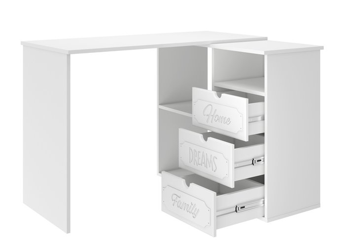 Угловой письменный стол Дримстар белого цвета - купить Письменные столы по цене 13225.0