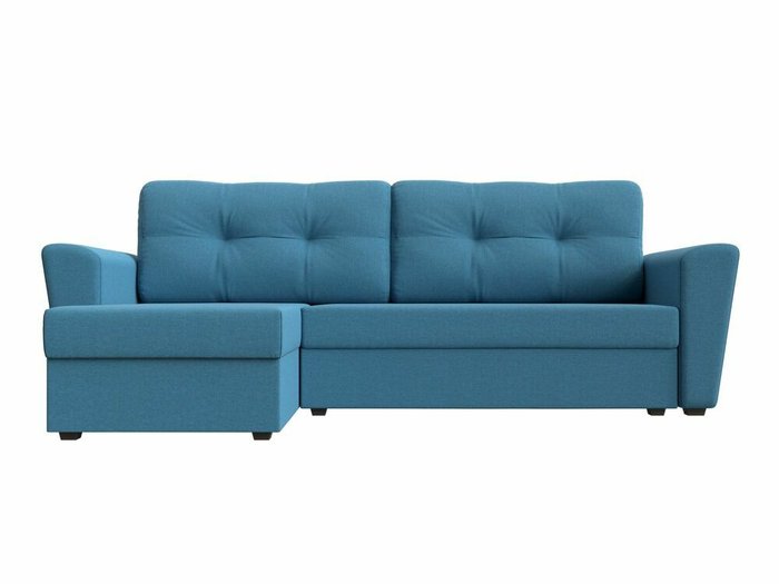 Угловой диван-кровать Амстердам лайт голубого цвета левый угол - купить Угловые диваны по цене 27999.0