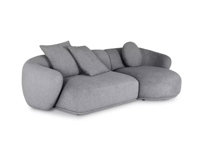Модульный диван Fabro M серого цвета правый - лучшие Прямые диваны в INMYROOM