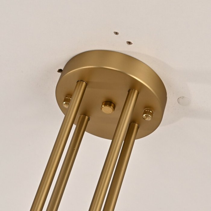 Люстра RH CANELLE Round Chandelier 8 Modern Brass - купить Подвесные люстры по цене 69300.0