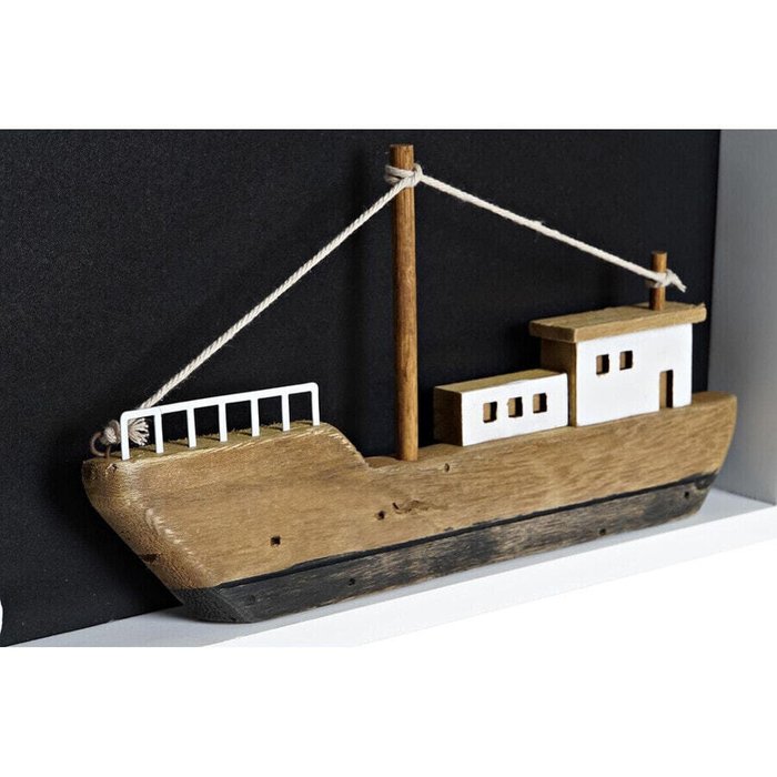 Декоративная фигура DKD Home Decor Белый Коричневый Barco 40 x 3,5 x 20 cm - лучшие Аксессуары для гостиной в INMYROOM Декоративная фигура DKD Home Decor Белый Коричневый Barco 40 x 3,5 x 20 cm - лучшие Аксессуары для гостиной в INMYROOM