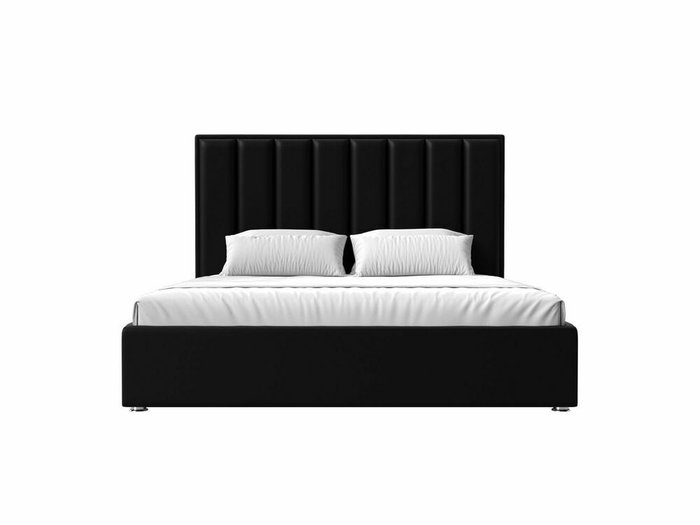 Кровать Афродита 180х200 черного цвета с подъемным механизмом (экокожа) - купить Кровати для спальни по цене 87999.0