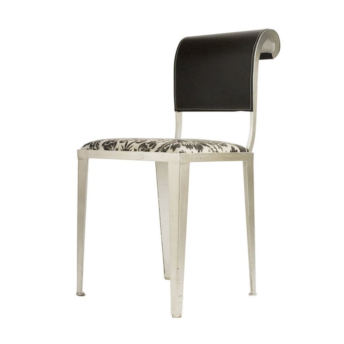 Стул BANCI Lucrezia из ткани белого цвета с черным орнаментом - лучшие Обеденные стулья в INMYROOM