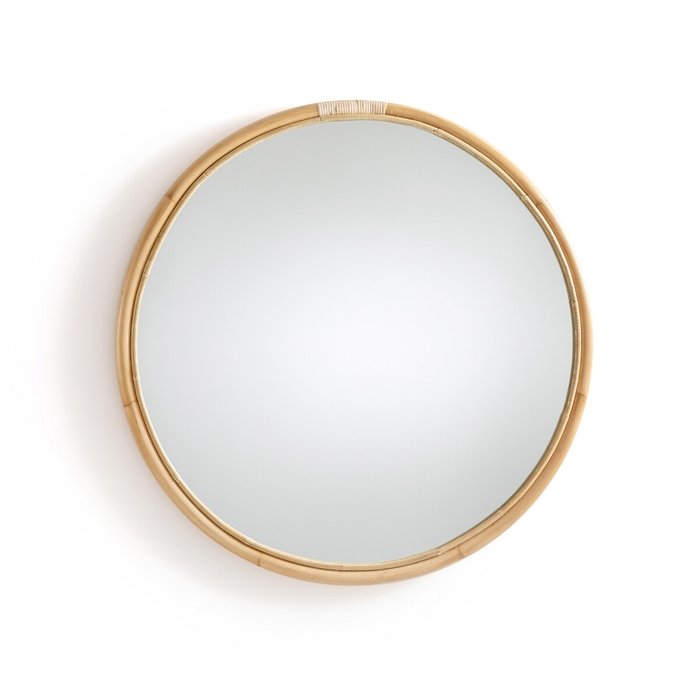 Настенное зеркало Nogu D90 бежевого цвета - купить Настенные зеркала по цене 11702.0