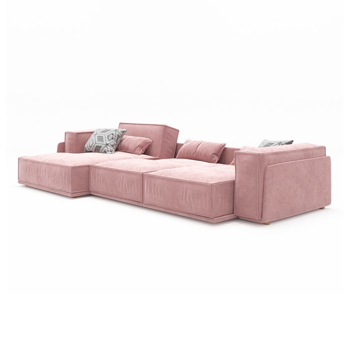  Диван-кровать Vento light угловой розового цвета - купить Угловые диваны по цене 188550.0