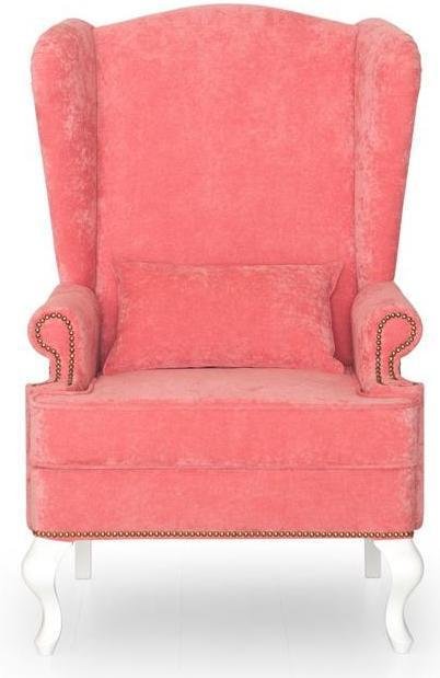 Кресло английское Биг Бен с ушками дизайн 27 розового цвета - купить Интерьерные кресла по цене 30150.0