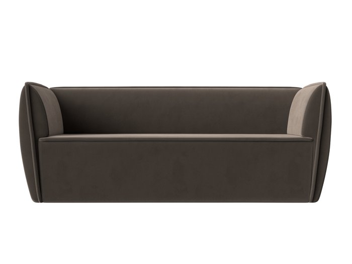 Прямой диван Бергамо коричневого цвета - купить Прямые диваны по цене 31999.0